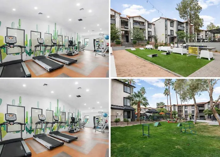 Modern 2br Escape Sleeps 7 Pools Gym & Fire Pit Tempe